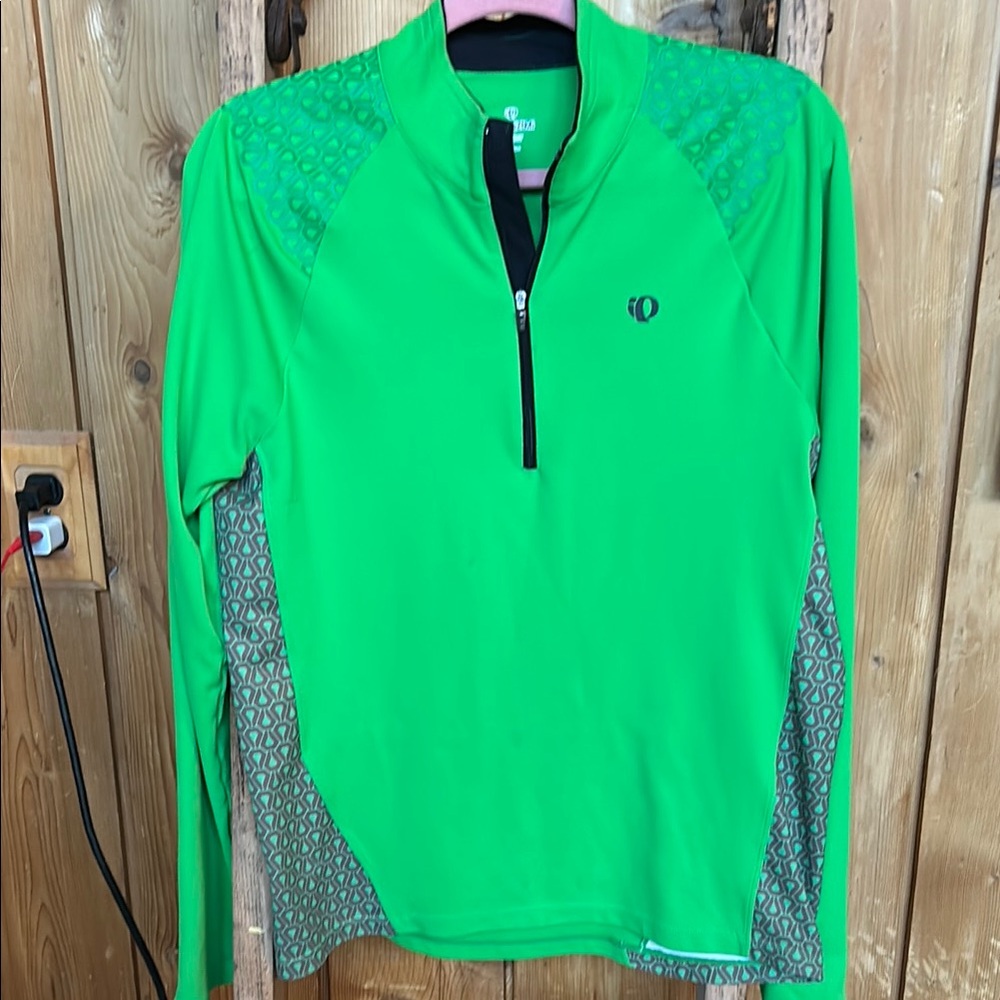 Pearl Izumi Green Long Sleeve Cycling Jersey